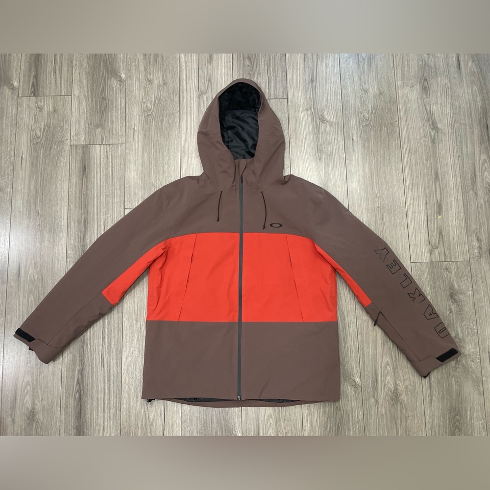 Oakley Men's Brown & Orange Canopy Pro‎ Insulated Ski Jacket Size Large